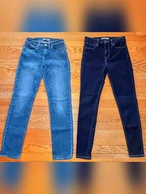 Levi's 720 Super Skinny High Rise & 712 Slim Jeans~Women's Size 28~Normcore~Blue